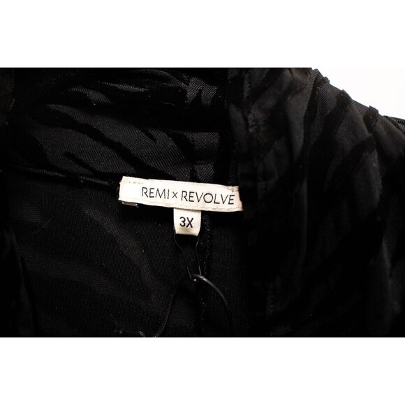 Remi x Revolve Edina Duster Cardigan 3X Black Animal Tiger Plus Size Sheer NEW - Picture 3 of 5